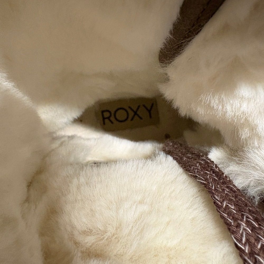 Roxy Bruna II Boots‎ US 8 Brown Faux Fur Lined Lace-Up Boots Lug Sole - Picture 10 of 12